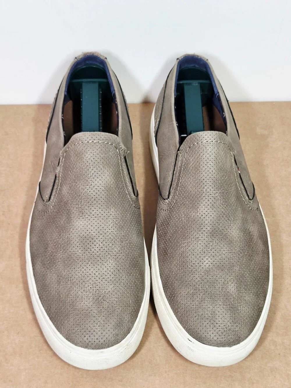 Tommy Hilfiger Mens Kozal Brown Faux Leather Slip-On Loafer Shoes Size 9.5 M